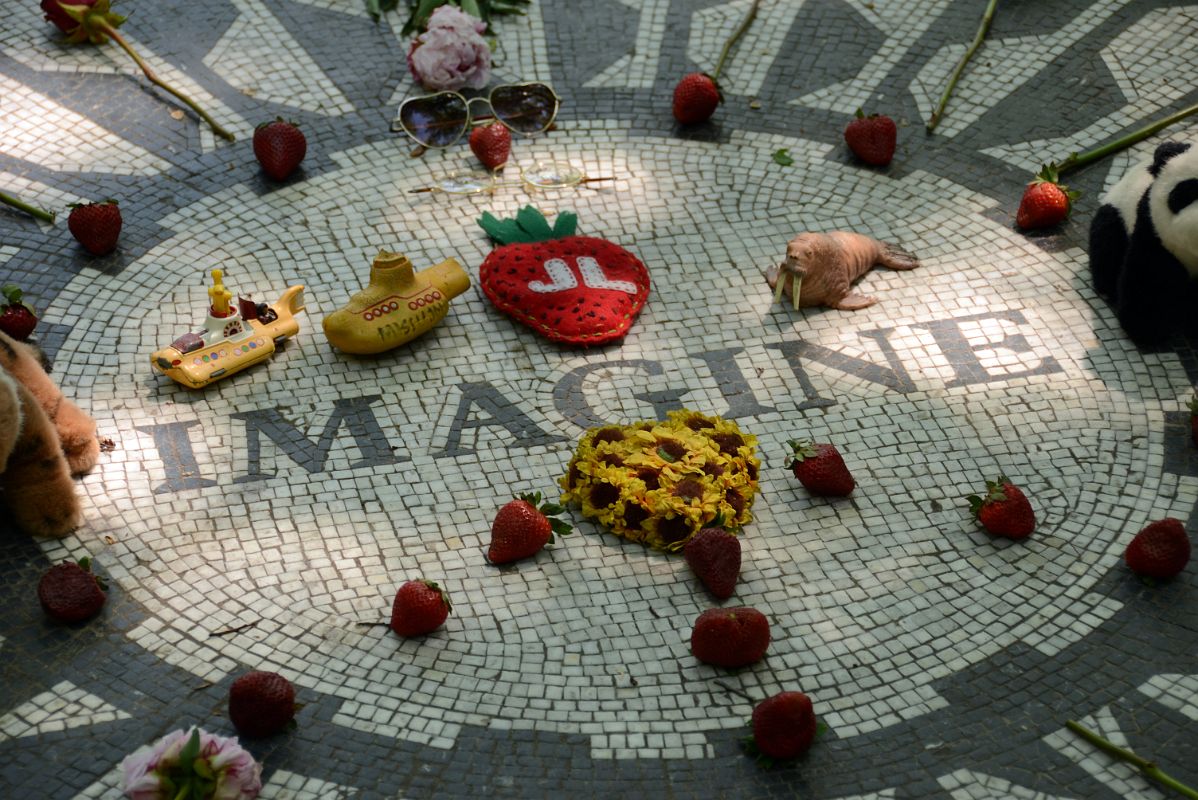 20B Imagine Mosaic Strawberry Fields Memorial To John Lennon Close Up In Central Park At 72 St